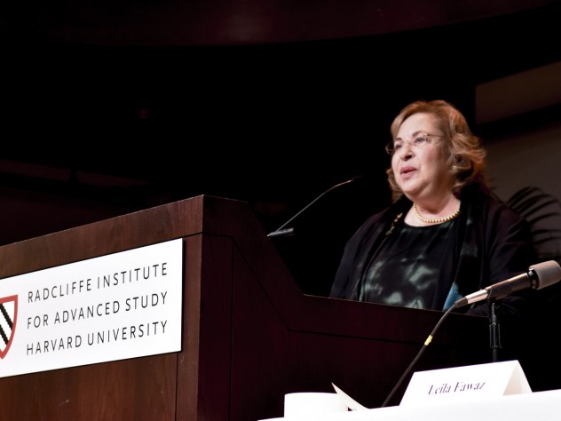 Photograph by Patricia Martin-Sanchez/Mahindra Humanities Center at Harvard Tufts professor and former president of the Harvard Board of Overseers Leila Fawaz spoke on Friday morning about the question she continually confronted in her research as an expert on the Ottoman Empire: “What do we make of the gap between what people tell us happened and what probably happened?”