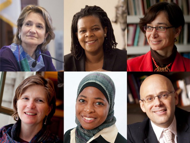 Photographs by (top, left to right): Jon Chase/HPAC, Kris Snibbe/HPAC, and Kathleen Dooher/Courtesy of Radcliffe Institute for Advanced Study. Bottom row from left: Rose Lincoln/HPAC, Courtesy of Intisar A. Rabb, and Stephanie Mitchell/HPAC Top row from left: Christine A. Desan, Annette Gordon-Reed, and Tamar Herzog. Second row from left: Mary Lewis, Intisar A. Rabb, Daniel Ziblatt