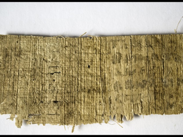Photograph © 2012 Karen L. King Although the back of of the papyrus fragment appears blank, infrared photography has revealed the presence of a few words, including "my mother" and "three."
