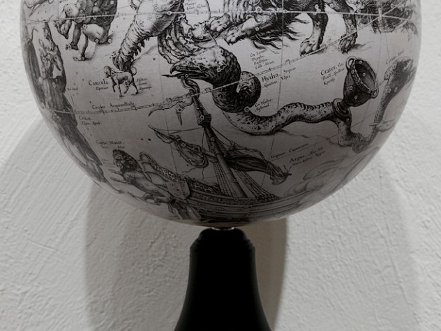 Image courtesy of Department of Digital Imaging and Visual Resources, Harvard Art Museums © 2011 President and Fellows of Harvard College. Harvard curators made this three-dimensional model by affixing modern copies of Saenredam's mathematically precise gores to a sphere.