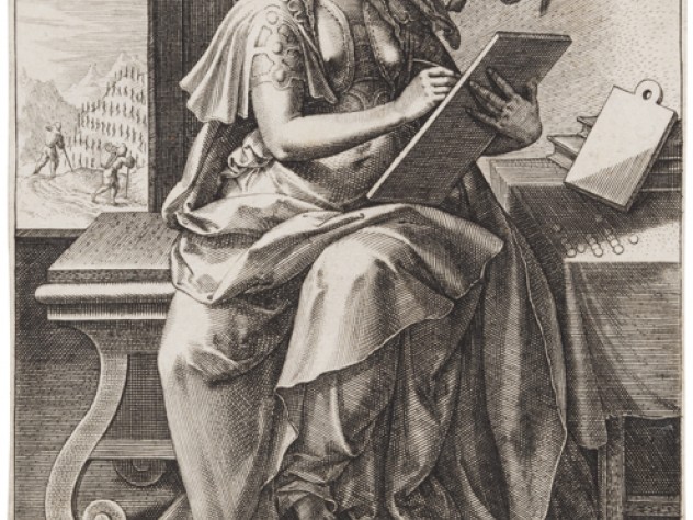 Department of Digital Imaging and Visual Resources, Harvard Art Museums, © 2011 President and Fellows of Harvard College Jan Sadeler I, after Maarten de Vos,<i> Arithmetic,</i> from the series <i>The Seven Liberal Arts,</i> after 1575. Engraving