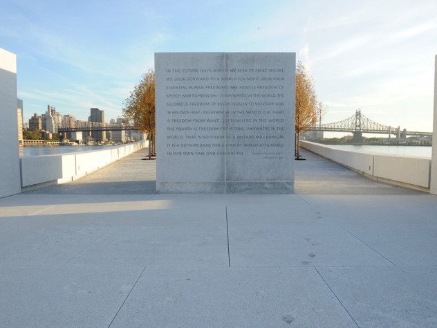 Photograph by Diane Bondareff Photography The first and only memorial dedicated to President Roosevelt in his home state of New York, the park is named after FDR’s 1941 State of the Union Address, also known as the Four Freedoms Speech.