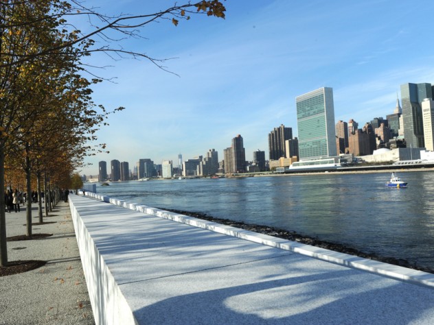 Photograph by Diane Bondareff Photography The park affords views across the East River to the United Nations, 300 yards away, an institution for which Roosevelt laid much of the groundwork.