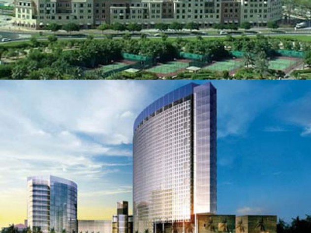 Images courtesty of Harvard Medical International The Ibn Sina building in Dubai Healthcare City houses clinic space and medical and administrative offices (top). An artist’s rendering of the university hospital (below) that will be part of the same complex; Harvard Medical International (HMI) advised in designing the 400-bed facility, projected to be completed in 2011.