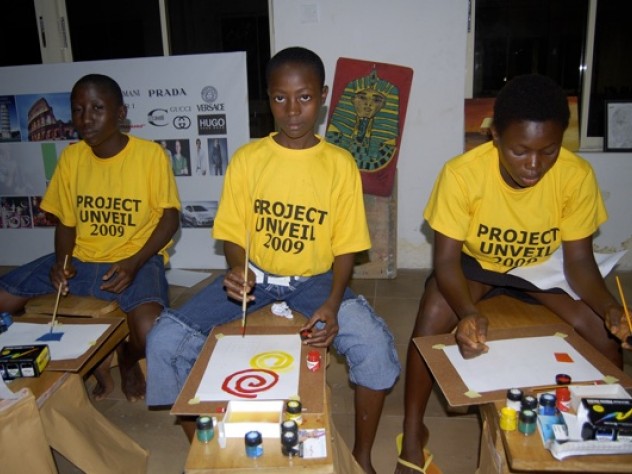 Courtesy of Oluwadara Johnson Camp participants Damola Ogunbile, Hammed Suliyat, and David Alice. As the name for her suite of programs—the camp, preparatory activities, and an academic-year after-school program—Johnson chose Project Unveil, a reference to education’s power to help the girls envision their life prospects broadly. Says Johnson: “We want to open their eyes to see that it doesn’t matter where you’re coming from; it’s where you’re going to.”