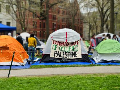 encampments in Harvard Yard