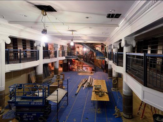 Interior photograph of Harvard COOP main floor renovation
