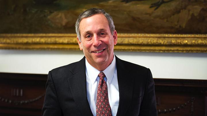 Portrait of Harvard President Lawrence S. Bacow