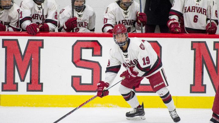 Senior forward Miye D’Oench is Harvard's lead attacker this season, with six goals and 12 points, including two assists Tuesday night against Northeastern. 