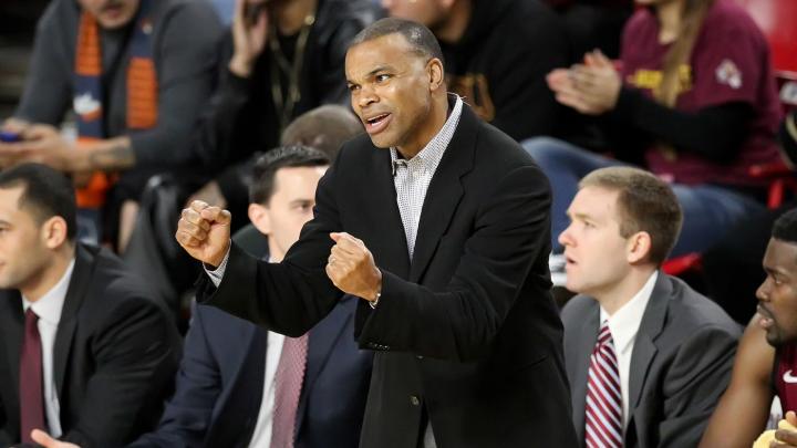 After suffering back-to-back losses for the first time since March 2013, Amaker (shown here coaching against Arizona State) told his team before playing Grand Canyon that they needed to play with “purpose” and “fight until the end.”