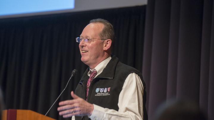 At yesterday’s conference, Paul Farmer, Kolokotrones University Professor of global health and social medicine, spoke about how the Ebola outbreak exposed the need to raise the standard of basic medical care in West Africa. Farmer said that “low aspirations” are “the poison we have to work against.”