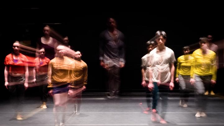 Harvard students perform <i>The Sum of Missing Parts</i> by Dance Program artist-in-residence Christopher Roman.