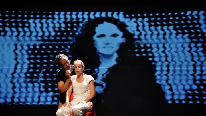 Amy Brenneman in her one-act play, <i>Mouth Wide Open</i>