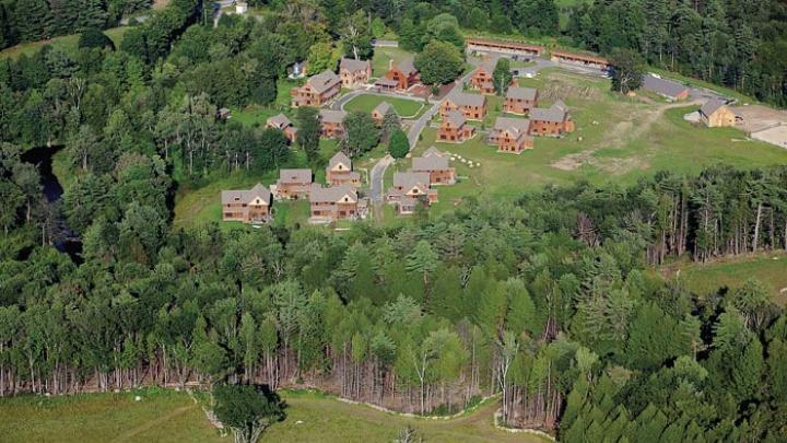 A bird’s-eye view of the Nubanusit complex reveals the benefits of cluster housing for land conservation