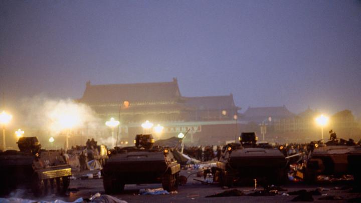 The aftermath of idealism: Tiananmen Square cleared, June 4, with violence and overwhelming military force used to put down what the government called a &ldquo;counterrevolutionary riot&rdquo;