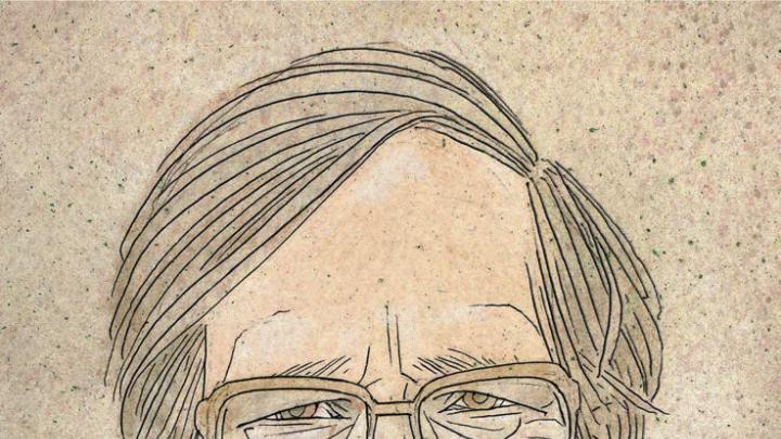 Illustrated portrait of John Rawls