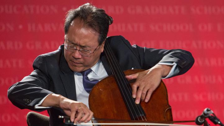 Yo-Yo Ma ’76, D.Mus. ’91, performed with his group, the Silk Road Project.
