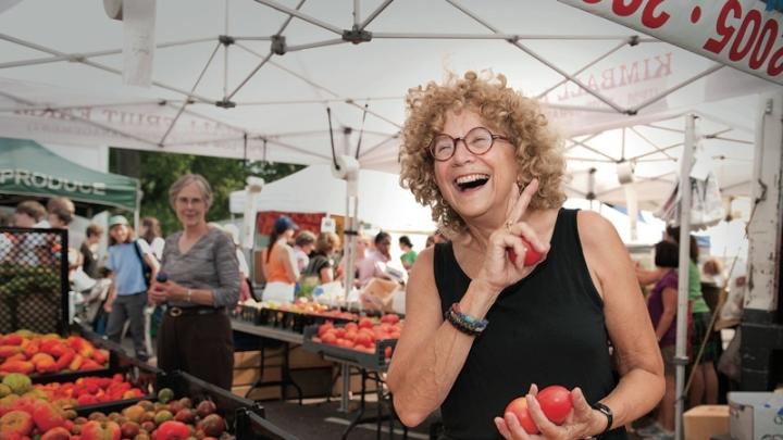 Corky White relies on her local farmers’ market in Somerville, Massachusetts, for the foods she cooks, pickles, and preserves.