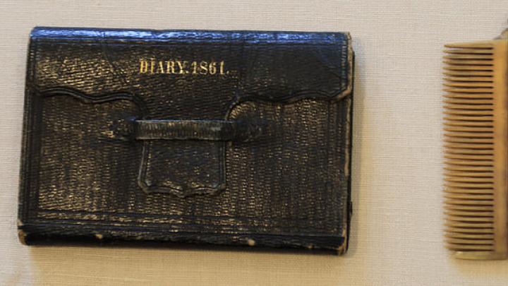 A diary and comb were some of the small comforts that enlisted men carried with them.