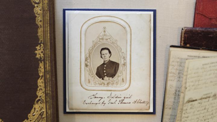 A photograph of Frances Hook, who disguised herself as a man and enlisted in the Union Army