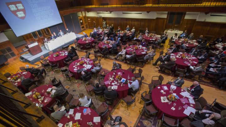 The two-day conference, held in the former Radcliffe gymnasium, drew officials from universities around the world. 