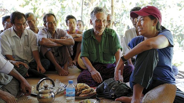 Debbie Taylor and residents of A Phaung Gyi and surrounding villages discuss credit, solar lights&mdash;and an alarming pest preying on the ripening rice crop. 