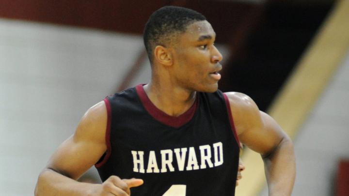 Zena Edosomwan scored several baskets in the paint, helping Harvard to establish an interior presence and remain within striking distance of the Terriers early on.