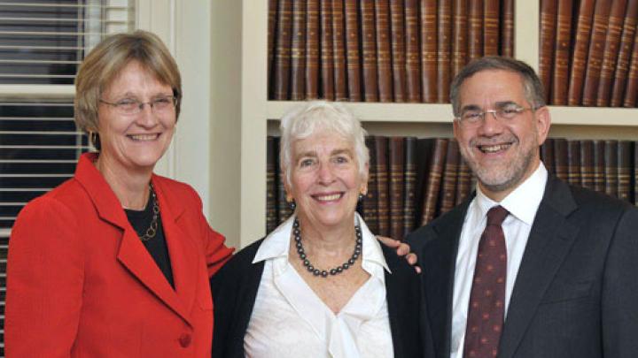 President Drew Faust, Emily Rauh Pulitzer, and Provost Steven Hyman. Images of selected gifts are below. For a complete list, <a href="http://harvardmag.com/media/art_pulitzer.pdf" target="_blank">view pdf</a>.