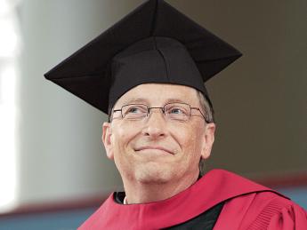 An honorand and the principal guest speaker at the 2007 Commencement exercises, Bill Gates reveled in collecting his Harvard degree—30-plus years after he dropped out of the College.