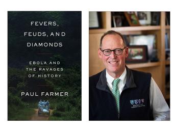 Collage of Cover of Fevers, Feuds and Diamonds by Paul Farmer and a Headshot of Paul Farmer. 