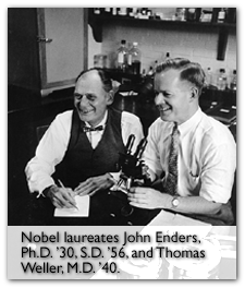 Nobel laureates John Enders and Thomas Weller