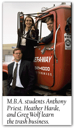 MBA students learn about trash