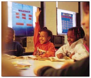First-grade pupils at the Longfellow School in Cambridge.