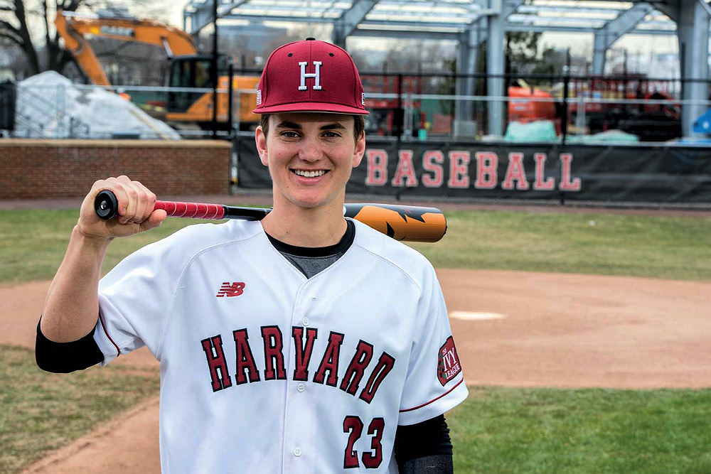 Quinn Hoffman plays baseball at Harvard