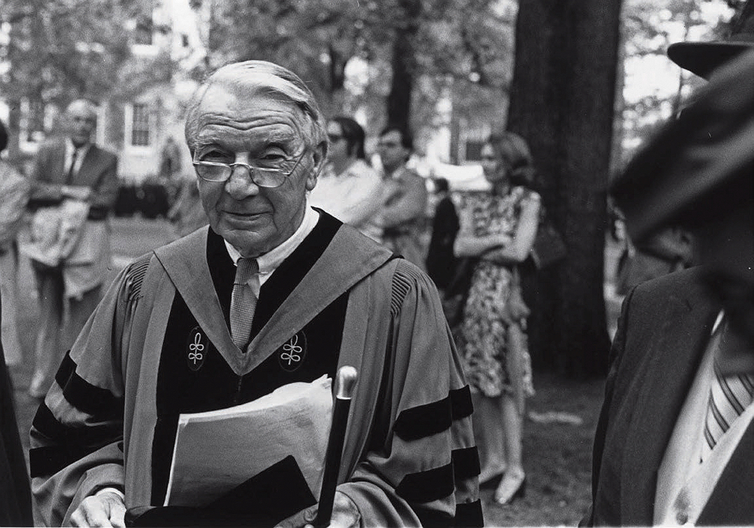 John Finley at Commencement in 1988