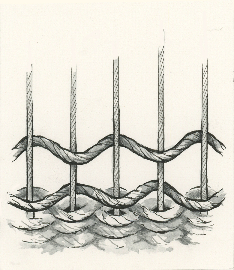 Illustration of stitching process