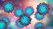 3D illustration showing structure of measles virus with surface glycoprotein spikes heamagglutinin-neuraminidase and fusion protein