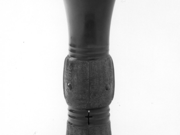 Image courtesy of the Isabella Stewart Gardner Museum Chinese bronze beaker or Ku Chinese, Shang Dynasty, 1200–1100 B.C. Height: 10 1/2in. Diameter: 6 1/8 in. Weight: 2 lb. 7oz. An ancient bronze beaker, this object sat on a table in the Dutch Room. This is the oldest artwork taken by the thieves and one of only two objects stolen.