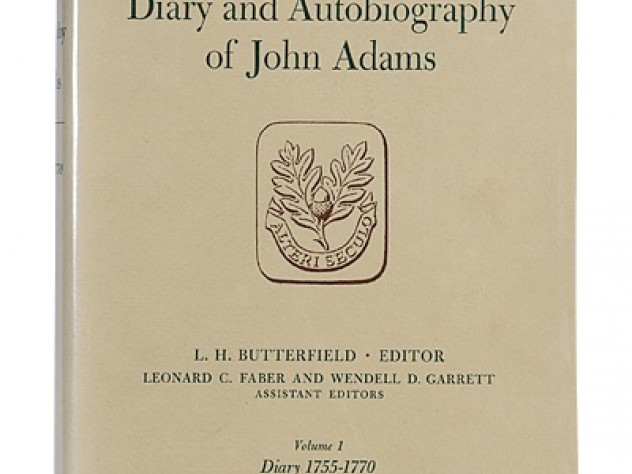 Book courtesy of the Harvard University Press and Houghton Library; photograph of book by Jim Harrison The Press launched this monumental series, in cooperation with the Massachusetts Historical Society, in 1961. 