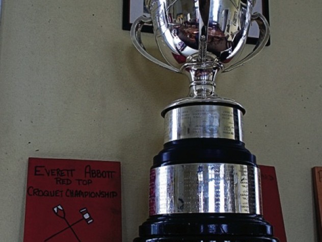 Photograph by Craig Lambert In the Red Top dining hall, the Sexton Cup—given to the winner of the varsity four-miler—outshines more informal croquet awards.