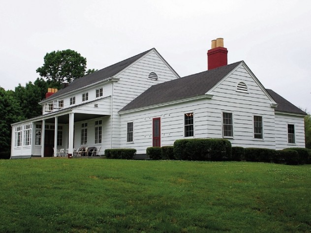 Photograph by Craig Lambert The dining hall of the Harvard crew’s training camp, with its game-room addition at right, overlooks the Thames river.