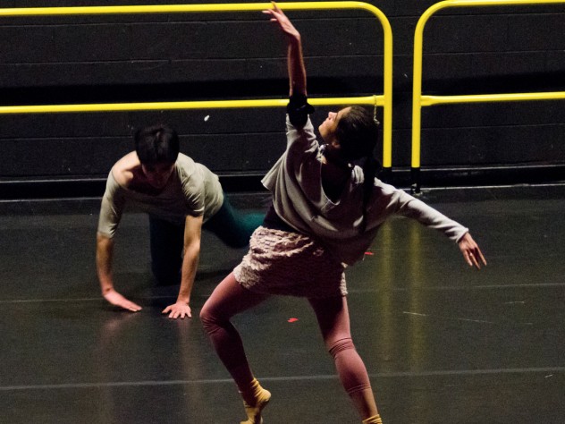 Photograph by Liza Voll Harvard students perform <i>Third Rail</i> by Office for the Arts dance director Jill Johnson and Dance Program artist-in-residence Christopher Roman.