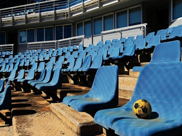Photograph by Orestis Panagiotou/EPA/Corbis Images Olympic aftermath: the 2004 Athens softball venue, derelict a decade later