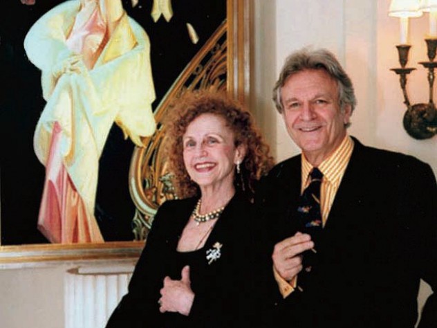 Copyright © 2015 National Museum of American Illustration, Newport, Rhode Island/Photograph courtesy of the Archives of American Illustrators Gallery, New York, New York Judy and Laurence Cutler with J.C. Leyendecker’s elegant <i>Arrow Collar Couple </i>(1932)