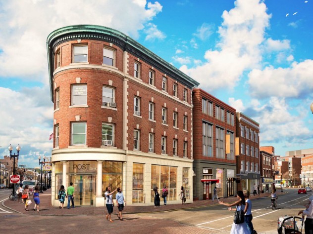 A rendering of what the Abbott Building will look like as part of "The Collection at Harvard"