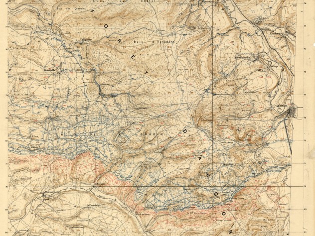 a july 23 1918 map of the argonne forest