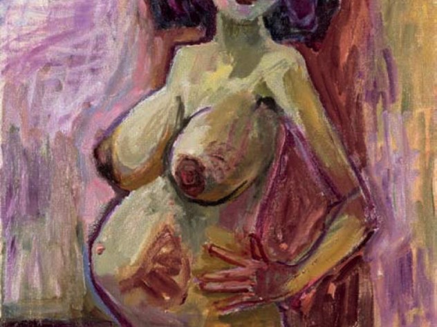 Painting of a pregnant nude