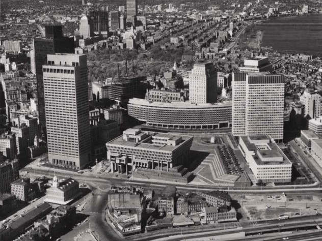 Photograph of redeveloped Boston Government Center, 1971