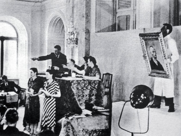 Artworks confiscated from museums were exhibited as objects of ridicule and then sold at auction.