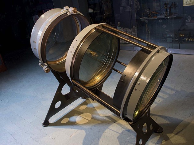The lenses of the Bruce telescope mounted for display